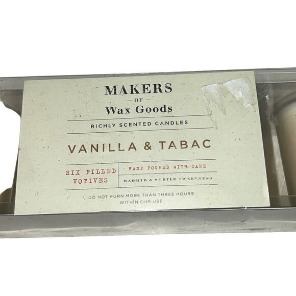 Makers of Wax Goods U.S.A White Richly Scented Candles Set of Fille Votives - Picture 4 of 6